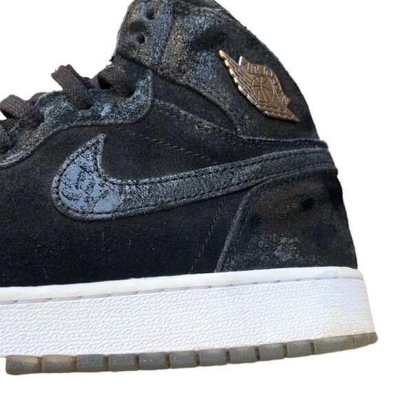 RARE 2016 Nike Air Jordan 1 Retro High Heiress Black Suede Size 7.5 - Picture 6 of 16